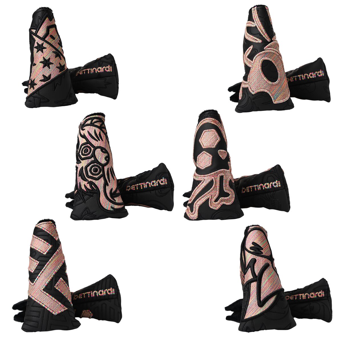 Bettinardi Social Heathered Black Rainbow Icon Set