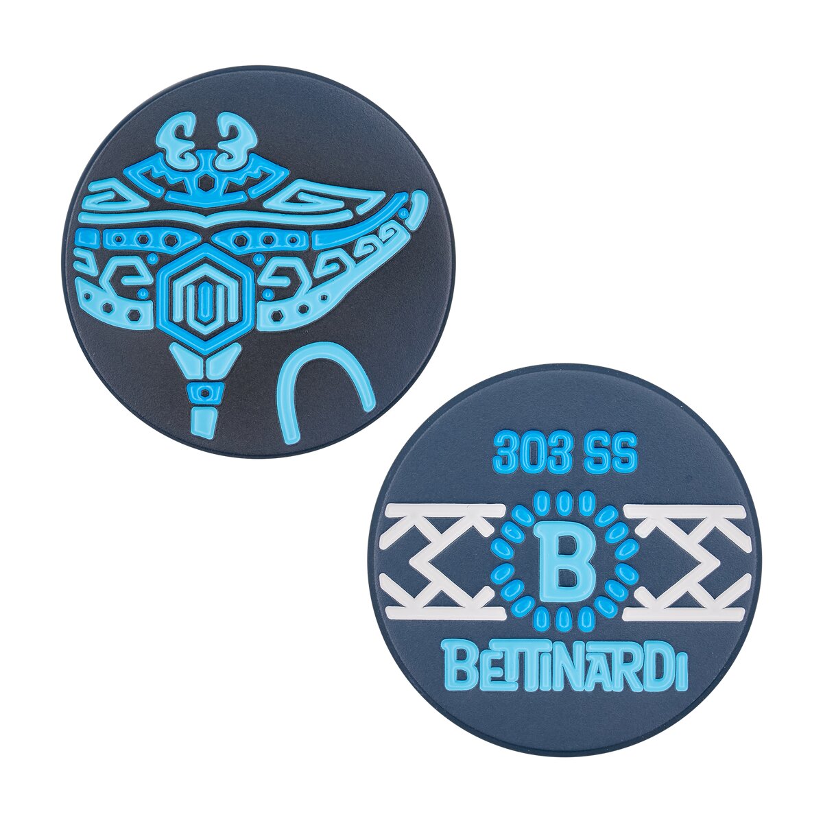 Tiki Tribal Manta Ray 303SS Ball Marker — 