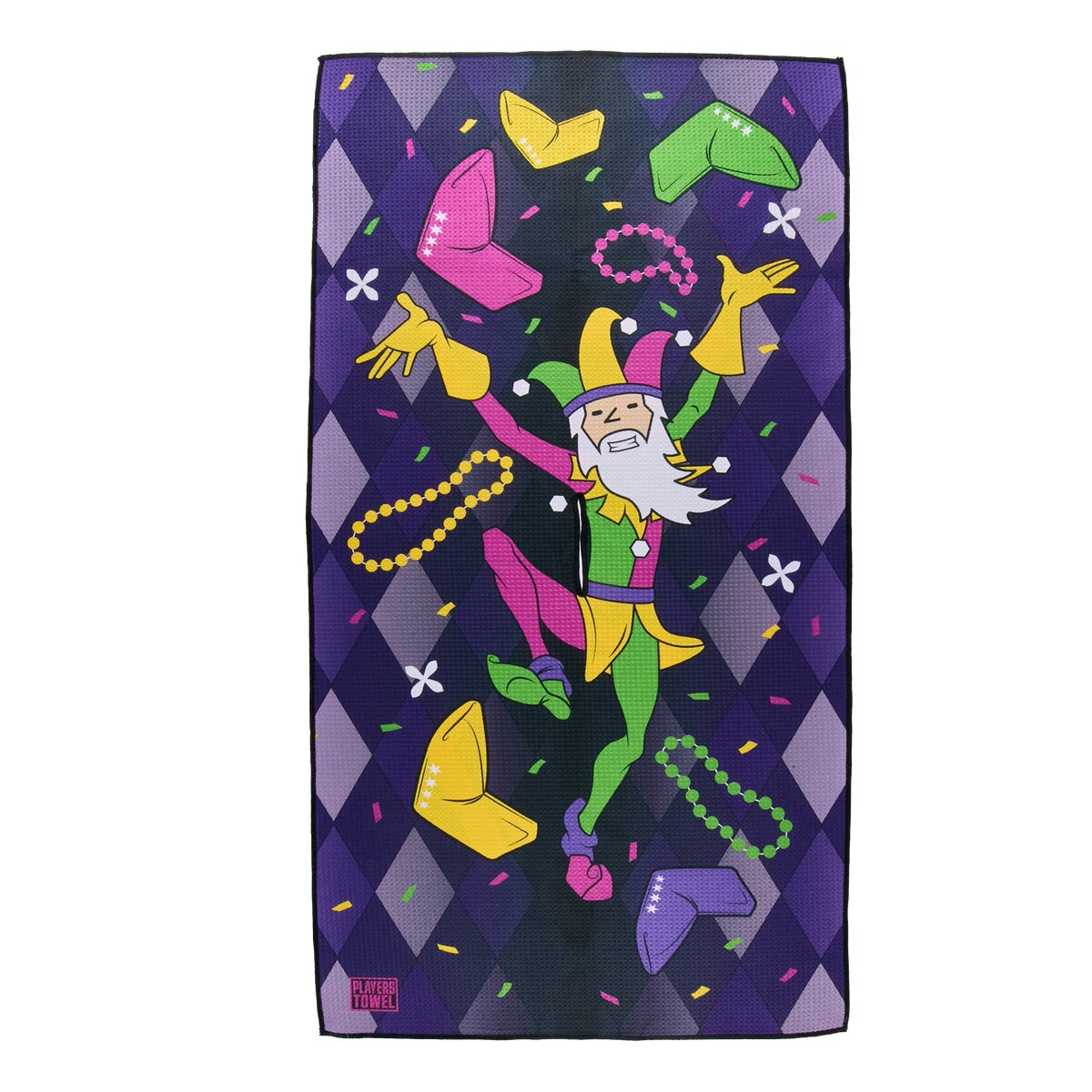 Mardi Gras Jester Wizard Players Towel — 