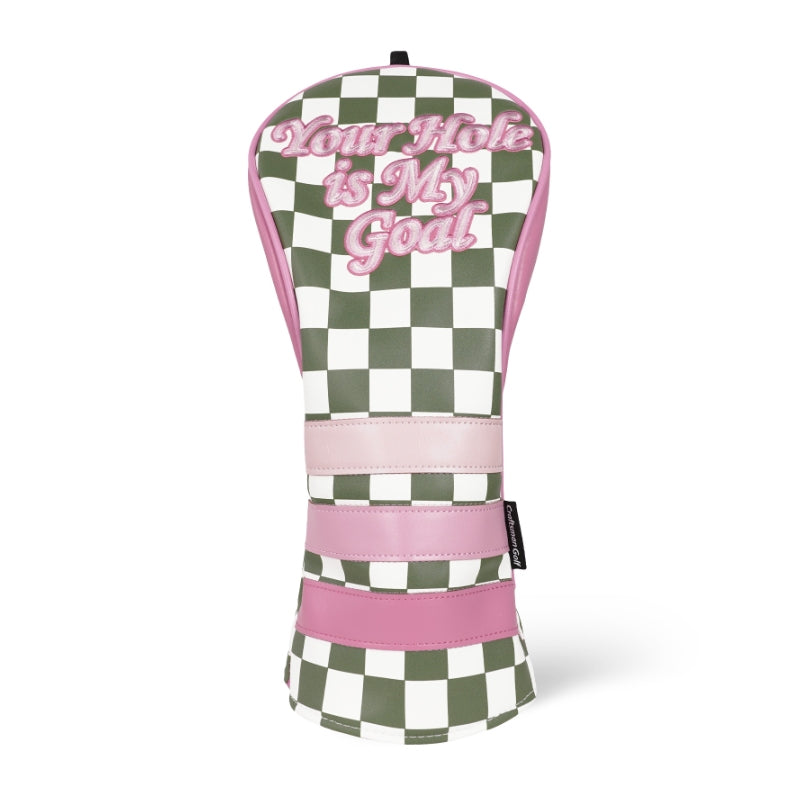 Plaid with Pink Patch Accent Diver
