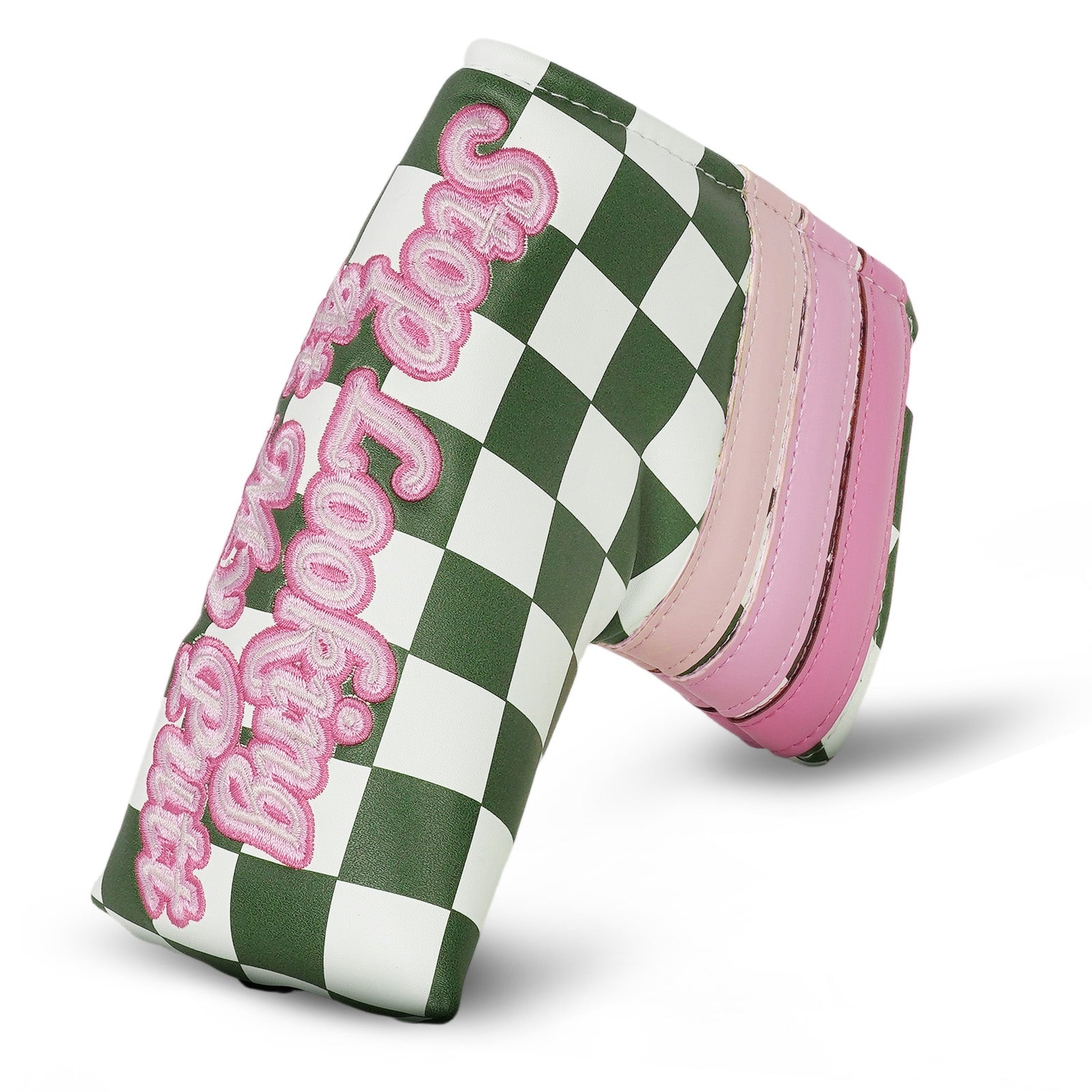 Craftsman Golf Plaid with Pink Patch Stripes — Green