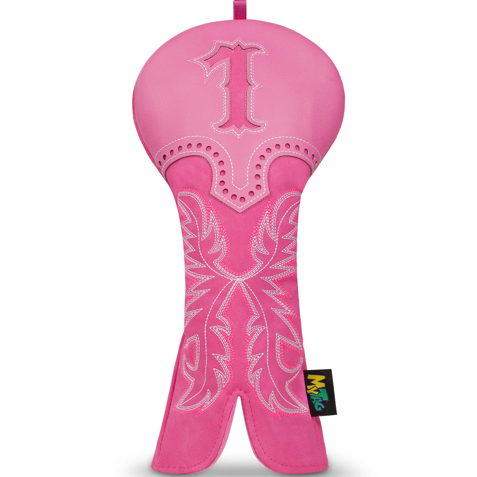 Craftsman Golf Cowboy Boots Hollow Embroidered — Pink