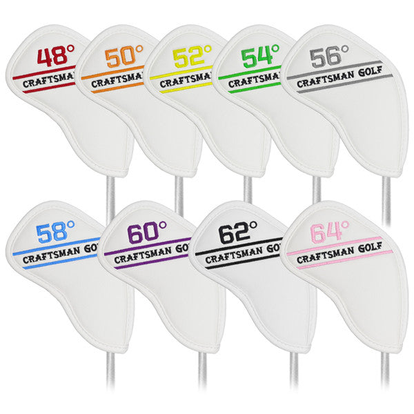 Craftsman Golf Colorful Embroidery Protective White Wedge 48° 50° 52° 54° 56° 58° 60° 62° 64°
