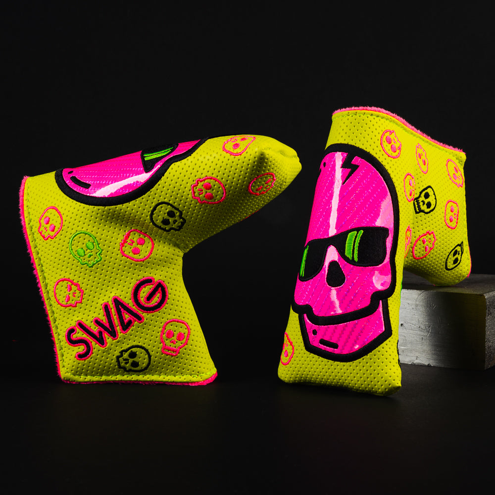 Don't Give A Putt Lemon Zest Pink Zig Zag