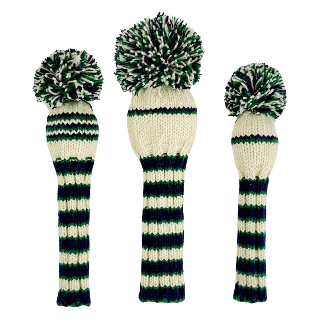 White, Navy and Green