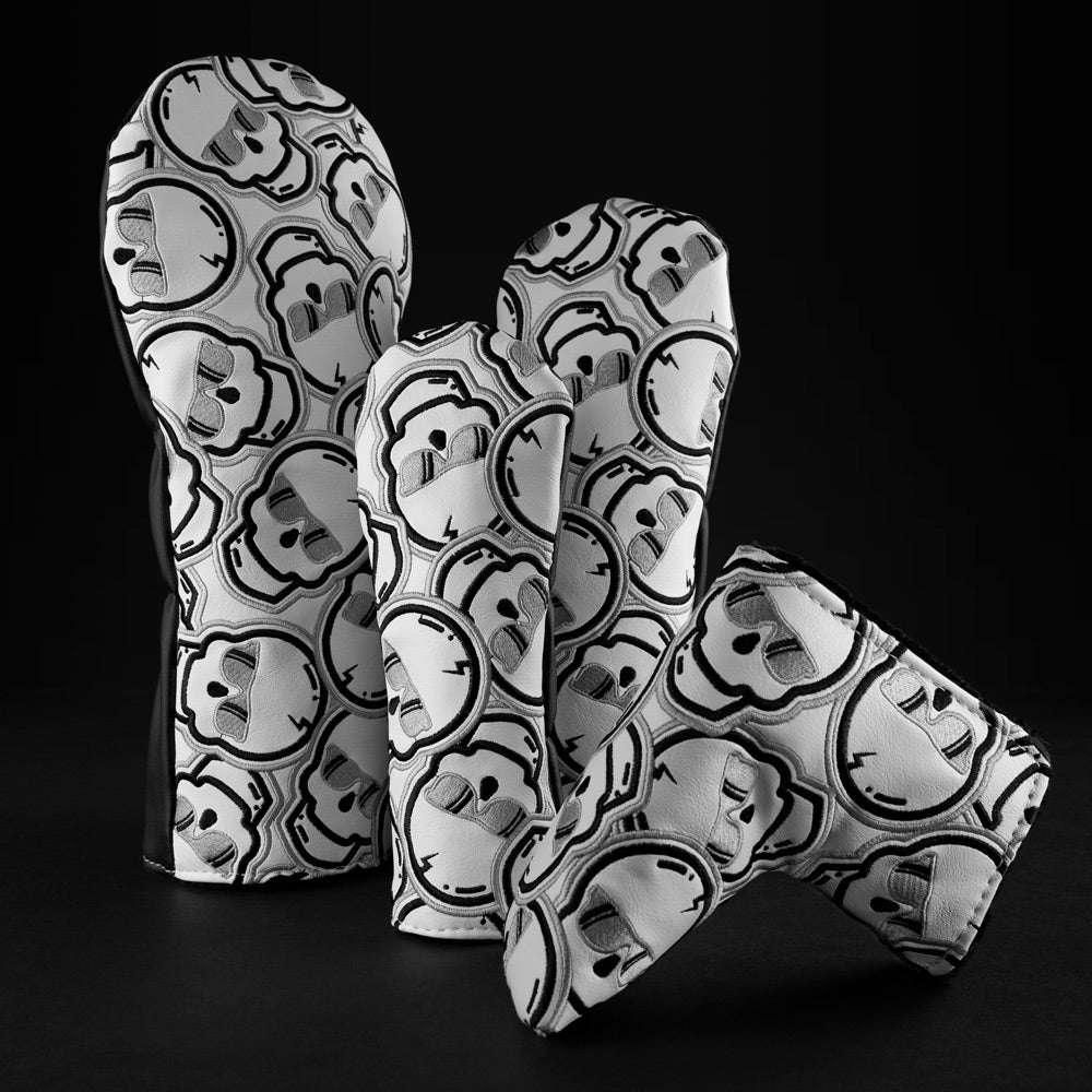 Swag Golf White Stacked Skulls