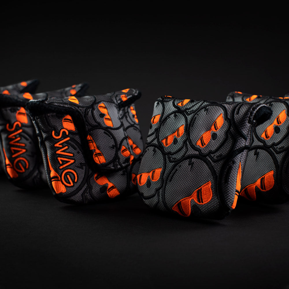 Atomic Orange Concentric Skulls