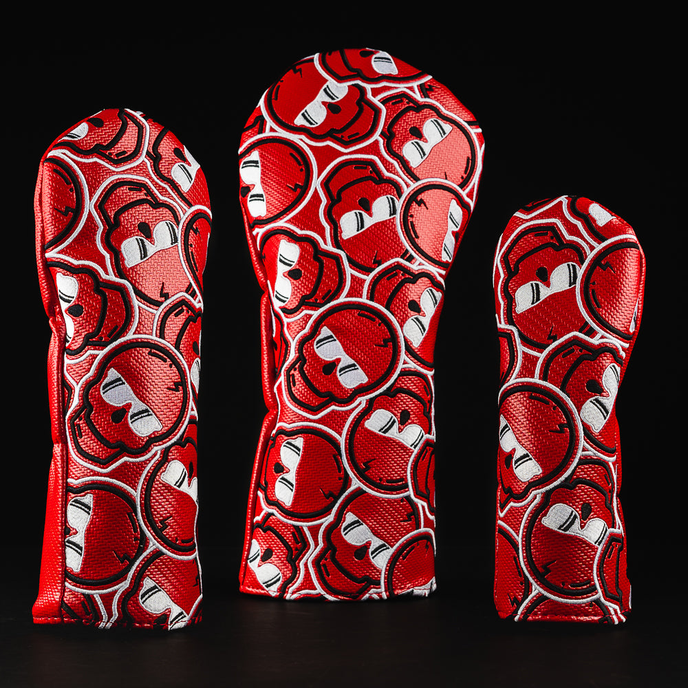 Red Carbon Stacked Skulls — 