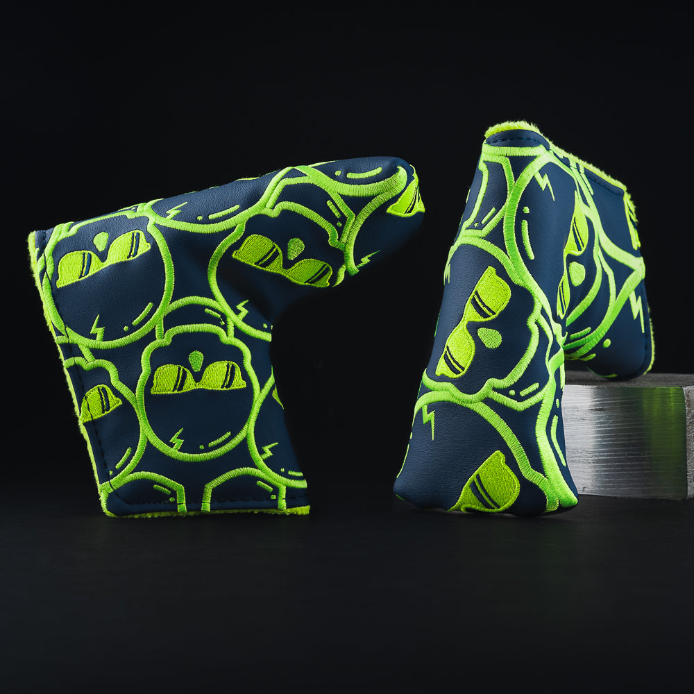Blue Wave Concentric Skulls
