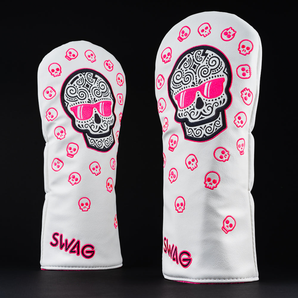 Swag Golf Sugar Skull White & Pink