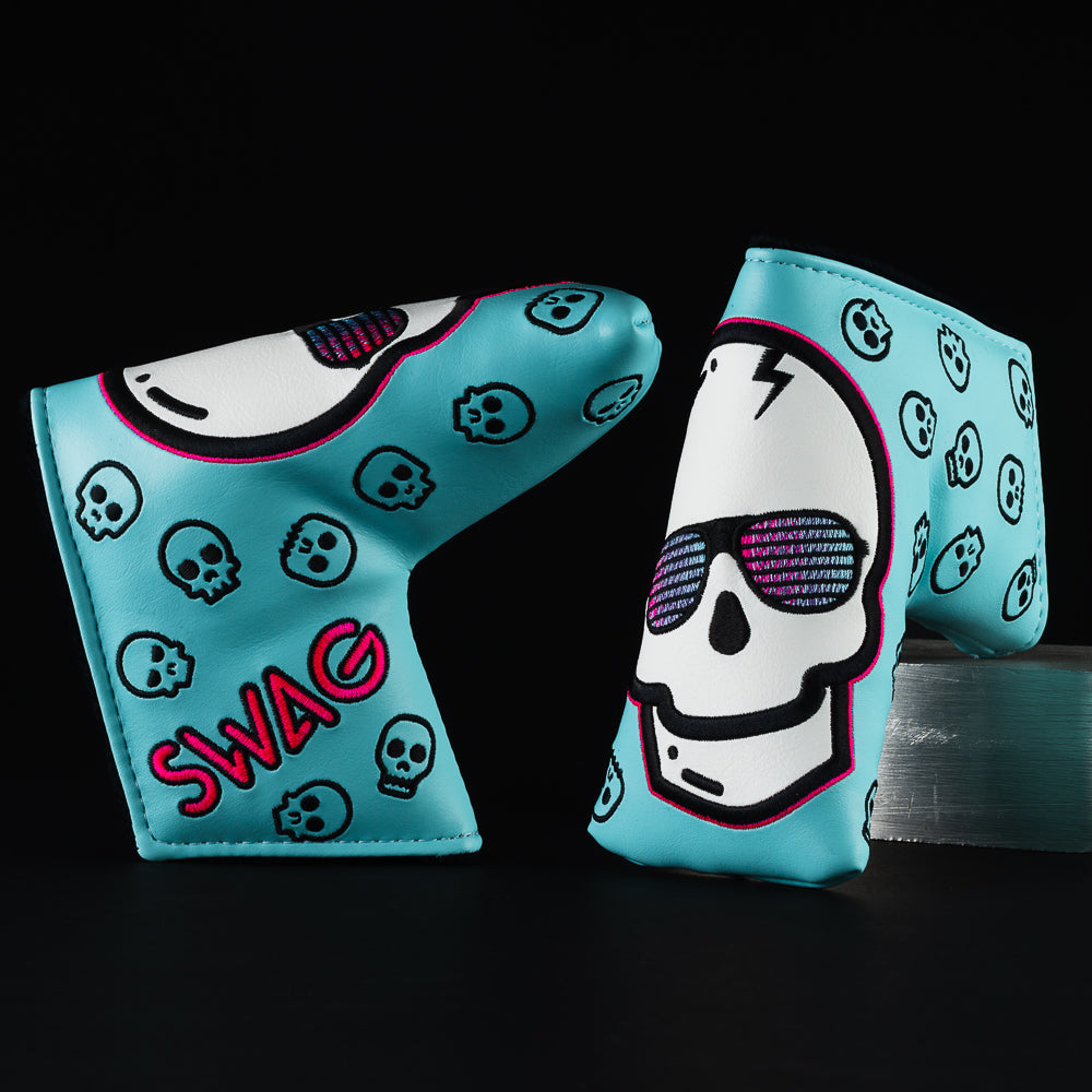 Pink & Teal Eclipse Skull