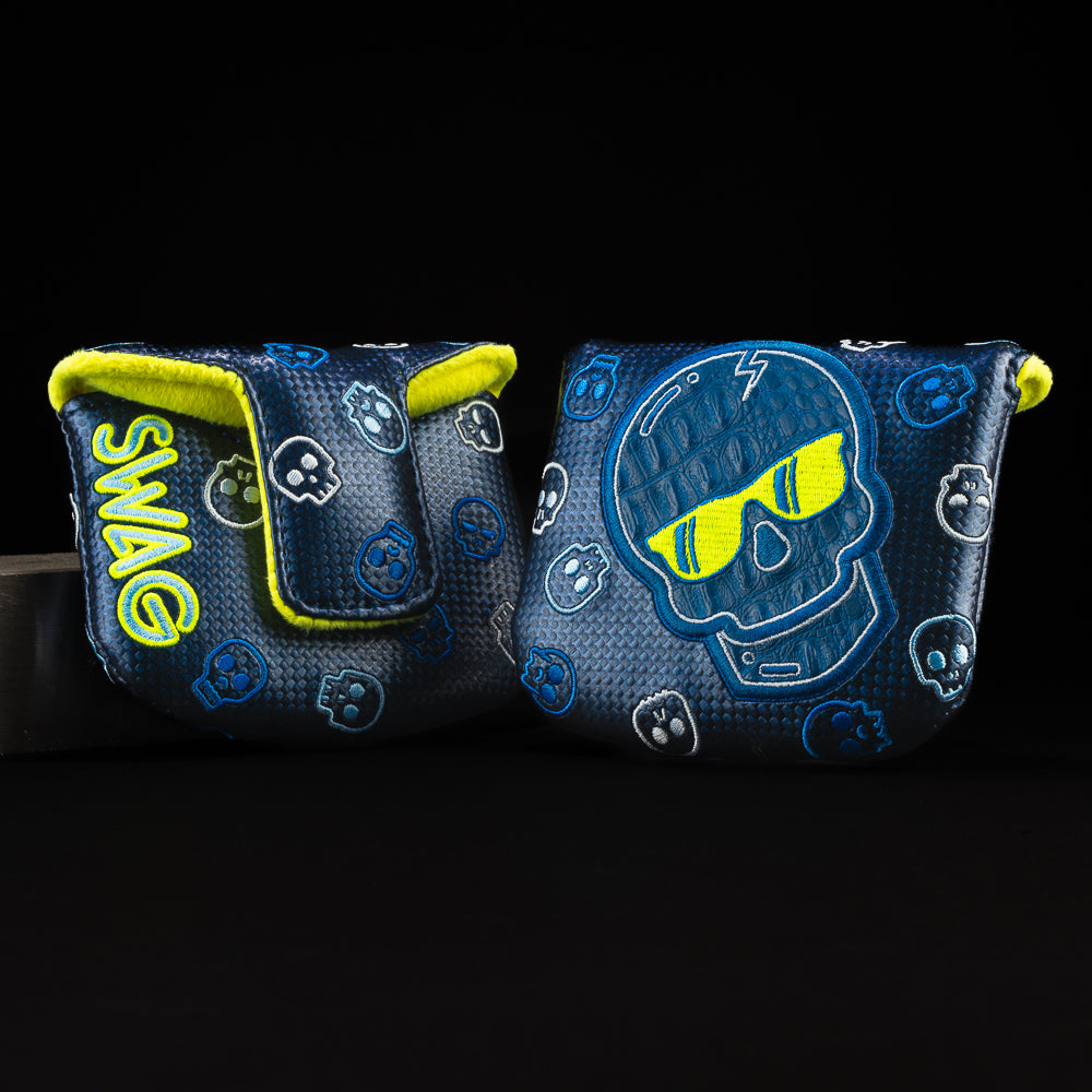 Blue Faux Exotic Skull — 