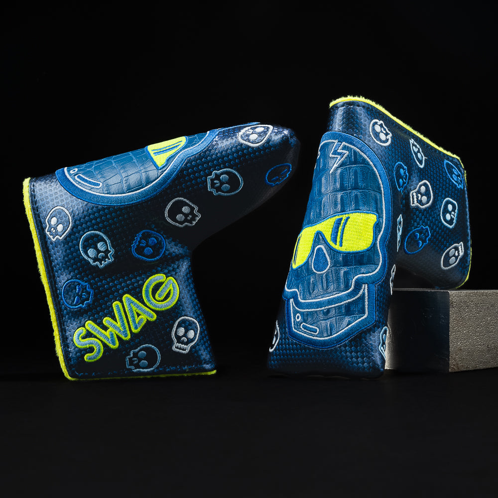 Blue Faux Exotic Skull — 