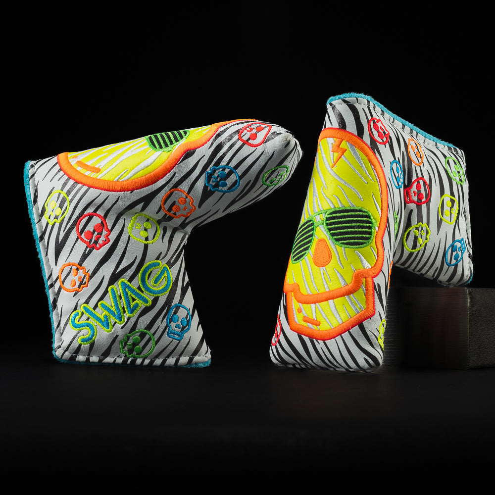 Neon Poolside Skull