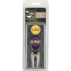 Team Effort LSU Tigers CVX Ball Mark Repair Tool & 2 Ball Markers
