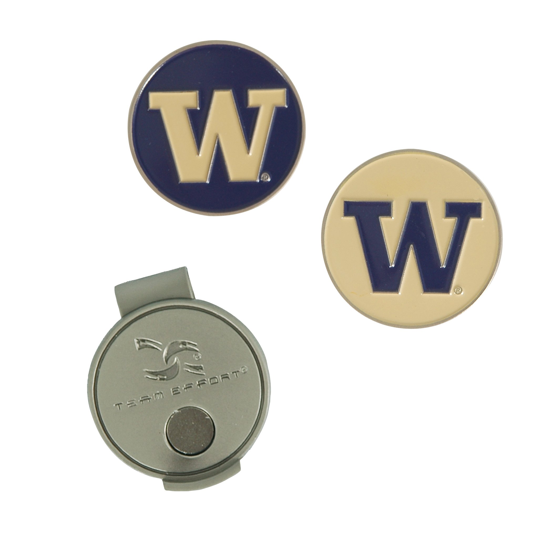 Team Effort Washington Huskies Hat Clip & 2 Ball Markers