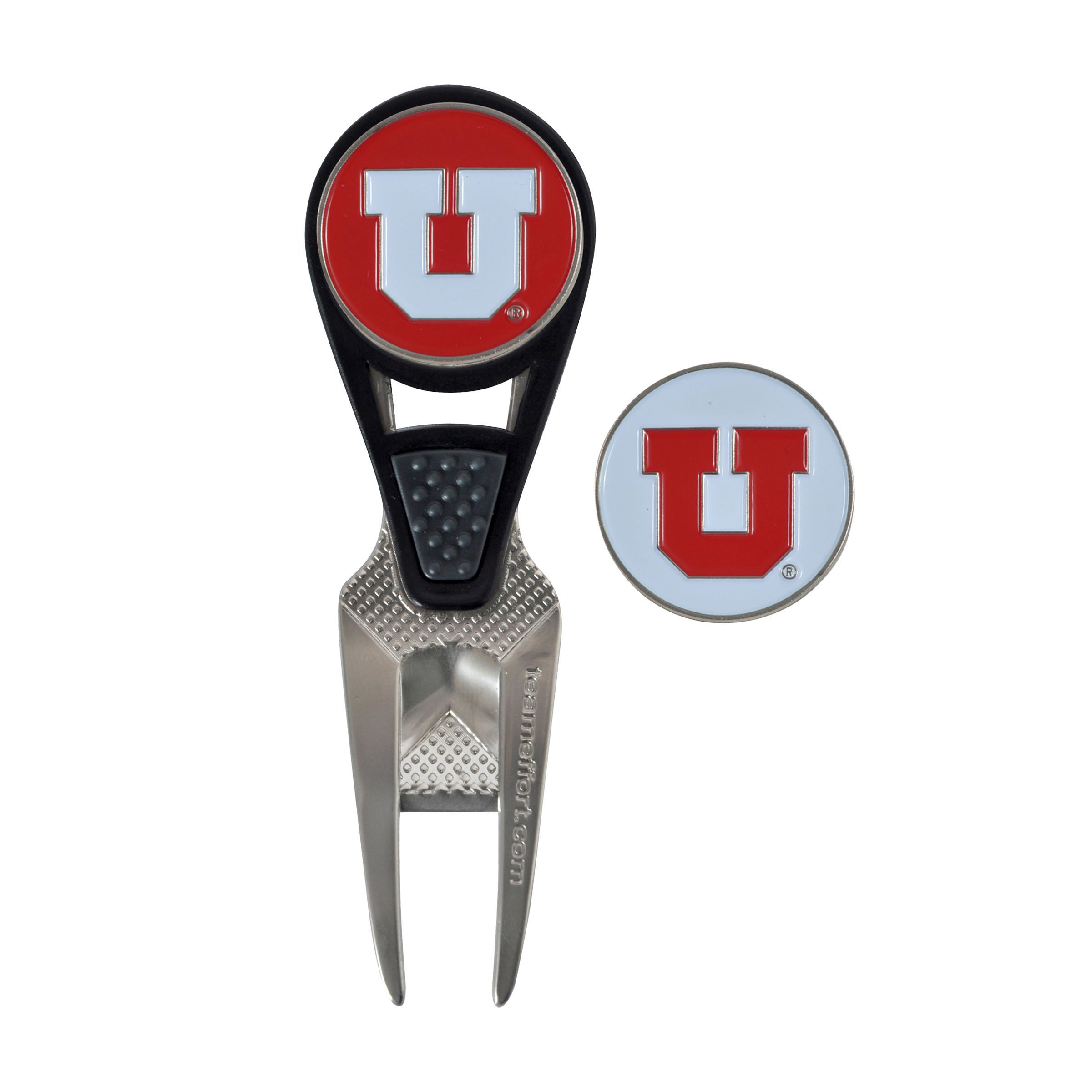 Team Effort Utah Utes CVX Ball Mark Repair Tool & 2 Ball Markers