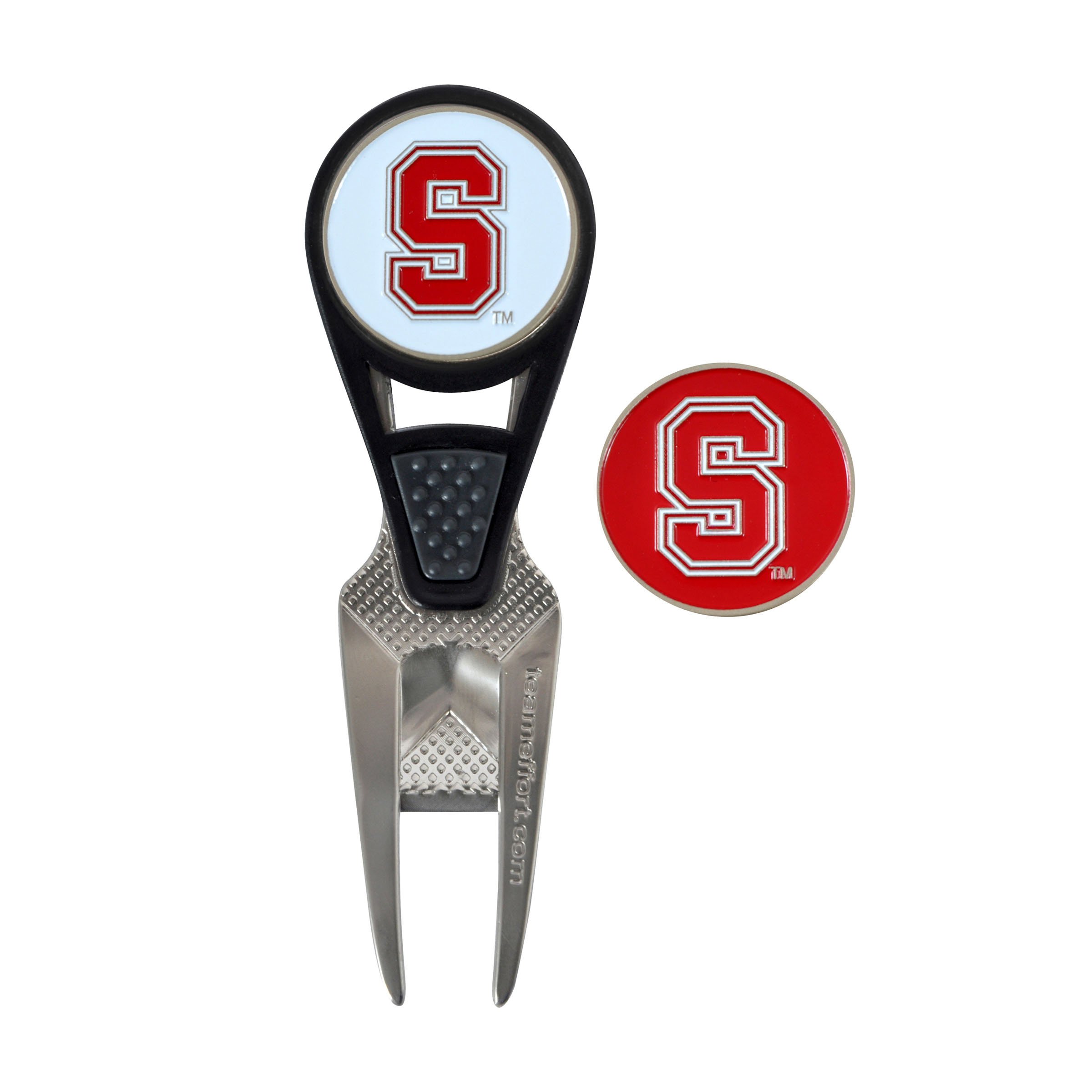 Team Effort Stanford Cardinal CVX Ball Mark Repair Tool & 2 Ball Markers
