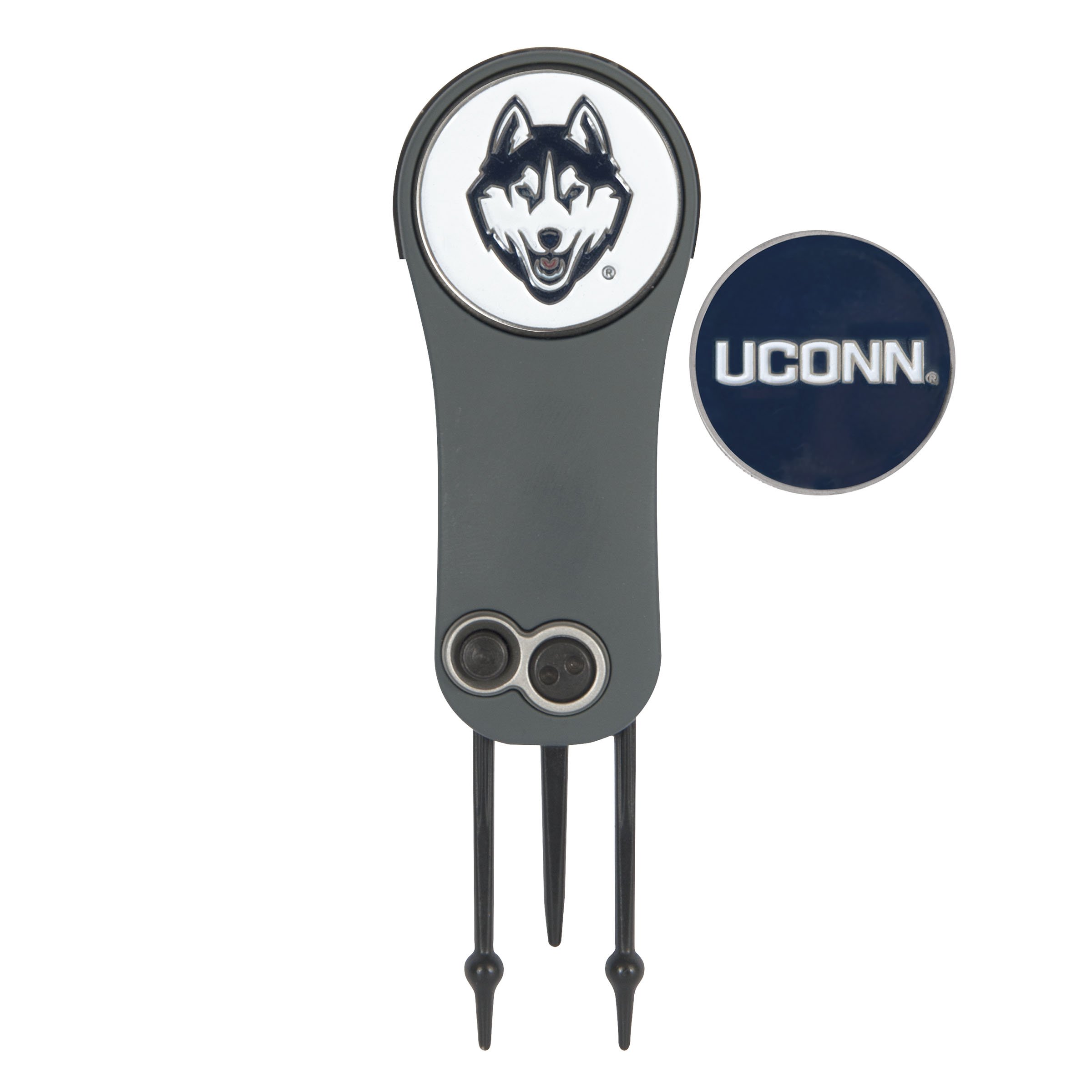 Team Effort Connecticut Huskies Switchblade Repair Tool & 2 Ball Markers