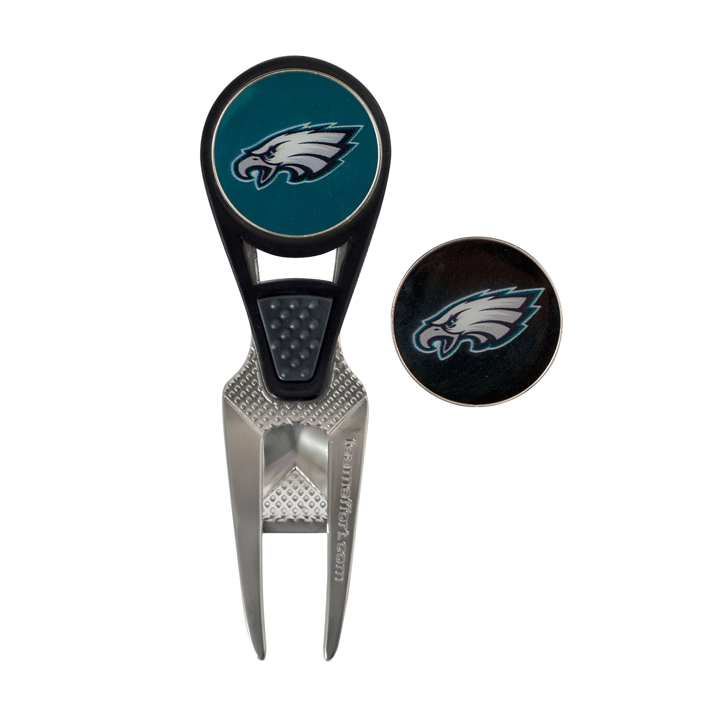Team Effort Philadelphia Eagles CVX Ball Mark Repair Tool & 2 Ball Markers