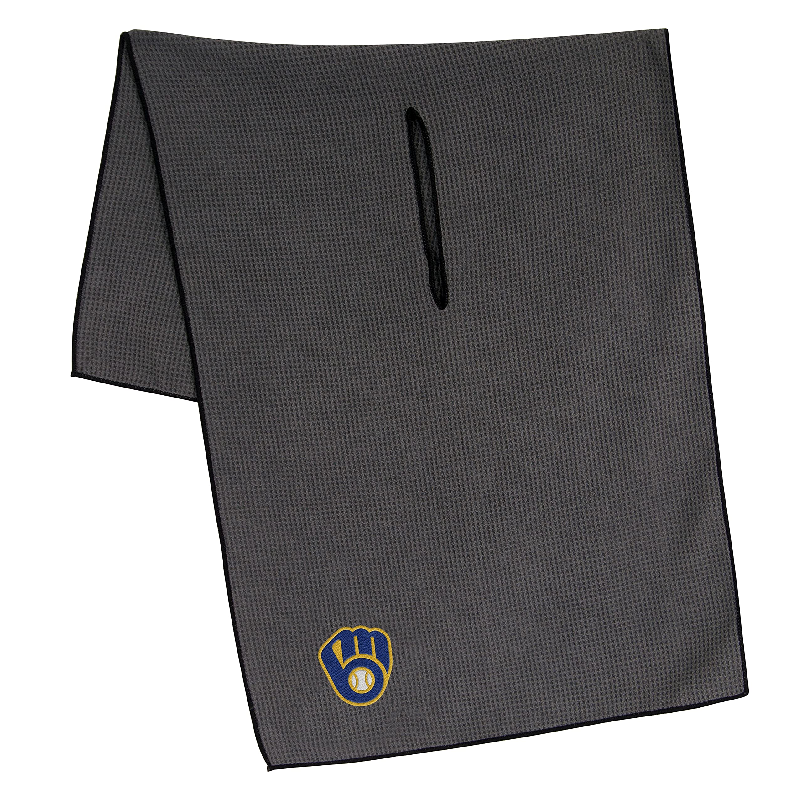 Team Effort Milwaukee Brewers 19" x 41" Grey Microfiber Towel with 8" Center Slit