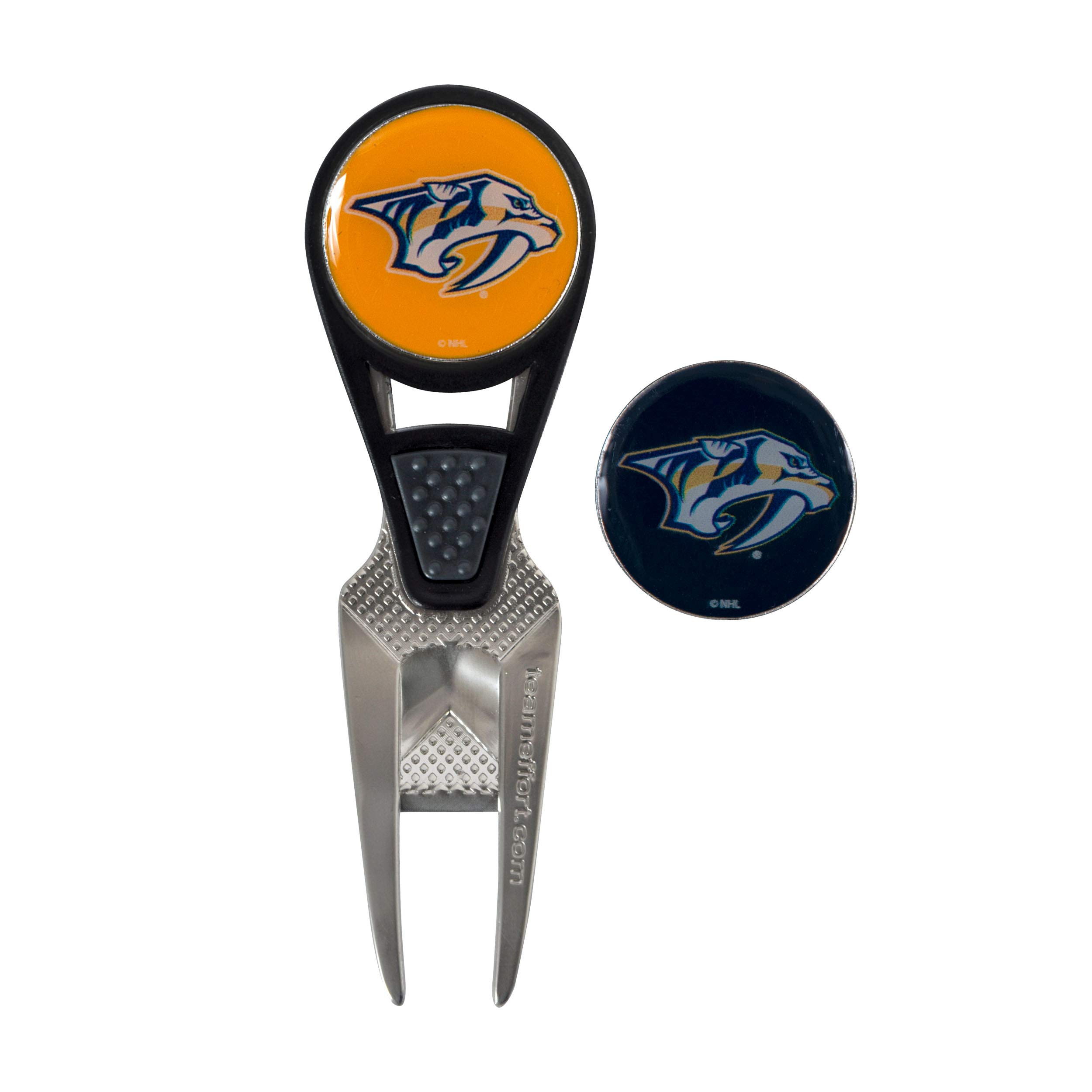 Team Effort Nashville Predators CVX Ball Mark Repair Tool & 2 Ball Markers
