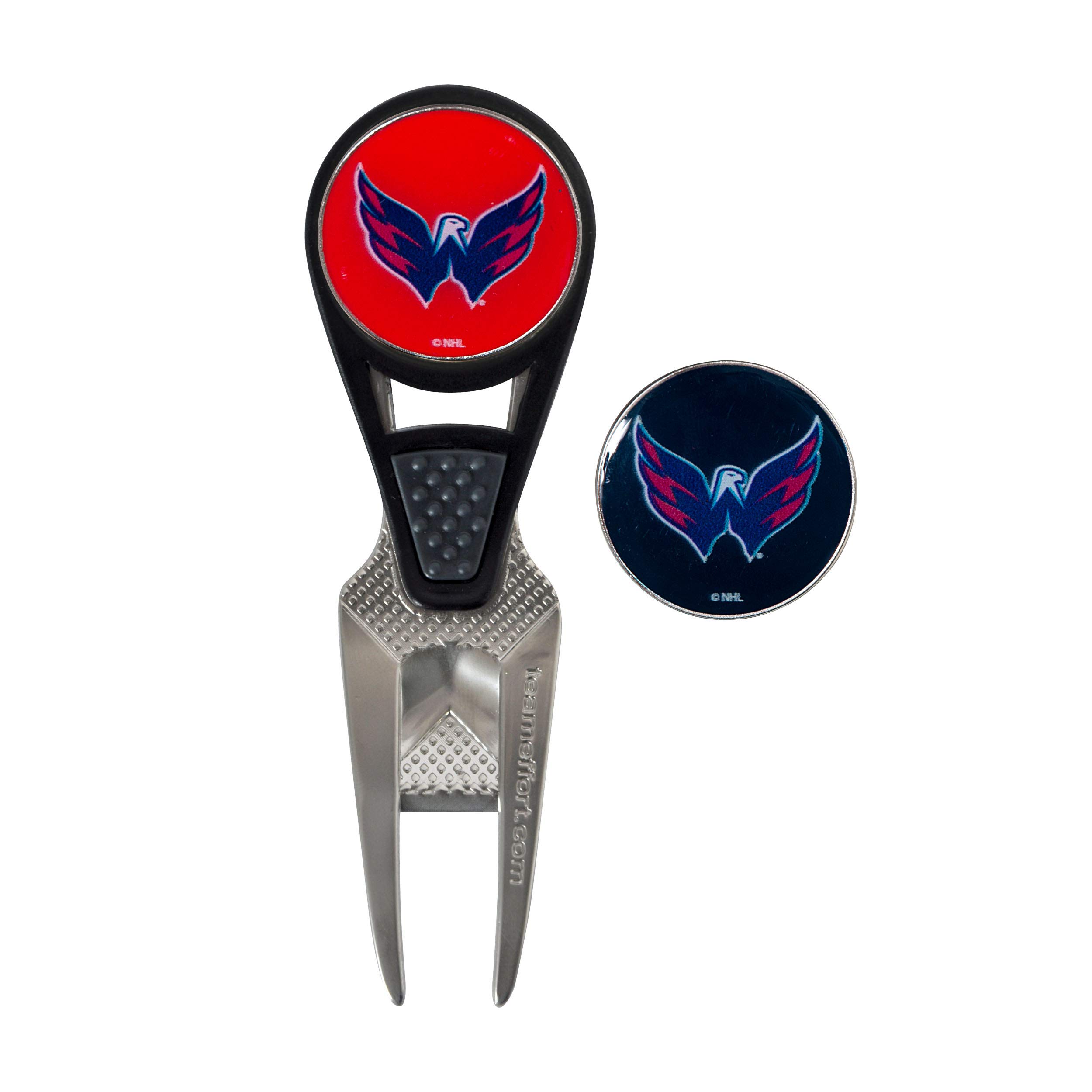 Team Effort Washington Capitals CVX Ball Mark Repair Tool & 2 Ball Markers