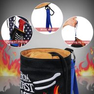 Craftsman Golf Rock Flame Valuables Pouch with Drawstrings, view 6 of 10