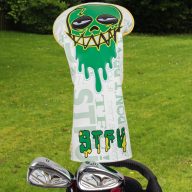 Craftsman Golf Skull Embroidered with Suction — White/Green, view 2 of 8
