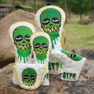 Craftsman Golf Skull Embroidered with Suction — White/Green, view 3 of 8
