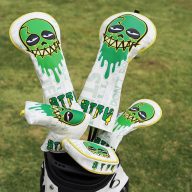Craftsman Golf Skull Embroidered with Suction — White/Green, view 8 of 8
