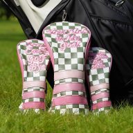 Craftsman Golf Plaid with Pink Patch Accent Diver — Green, view 7 of 10