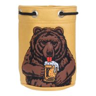 Craftsman Golf Dark Yellow Brown Bear Cylinder Valuables Pouch, view 1 of 7