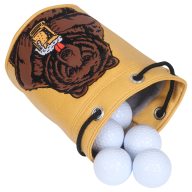 Craftsman Golf Dark Yellow Brown Bear Cylinder Valuables Pouch, view 2 of 7