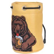 Craftsman Golf Dark Yellow Brown Bear Cylinder Valuables Pouch, view 7 of 7