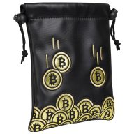 Craftsman Golf Coin Patch Valuables Pouch — Black/Gold, view 6 of 7