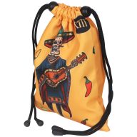 Craftsman Golf Fabric Guitar Skull Print Valuables Pouch — Orange, view 3 of 6