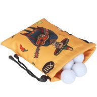 Craftsman Golf Fabric Guitar Skull Print Valuables Pouch — Orange, view 5 of 6