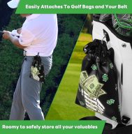Craftsman Golf Finger Money Printing Valuables Pouch — Black, view 3 of 8