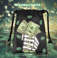 Craftsman Golf Finger Money Printing Valuables Pouch — Black, view 5 of 8