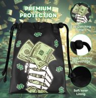 Craftsman Golf Finger Money Printing Valuables Pouch — Black, view 6 of 8