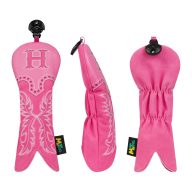 Craftsman Golf Cowboy Boots Hollow Embroidered — Pink, view 3 of 5