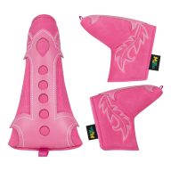 Craftsman Golf Cowboy Boots Hollow Embroidered — Pink, view 6 of 6