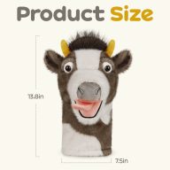 Craftsman Golf Tongue Cow Animal — White/Brown, view 2 of 4