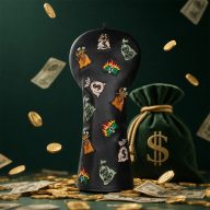 Craftsman Golf Dollar Money Bag — Black, view 2 of 4