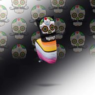 Pins and Aces Mustache Sugar Skull — Black, view 6 of 14