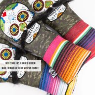 Pins and Aces Mustache Sugar Skull — Green Camo, view 13 of 54