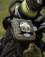 Pins and Aces Mustache Sugar Skull — Green Camo, view 10 of 10