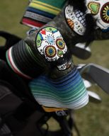 Pins and Aces Mustache Sugar Skull — Green Camo, view 34 of 54