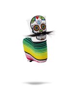 Pins and Aces Mustache Sugar Skull — White, view 7 of 12